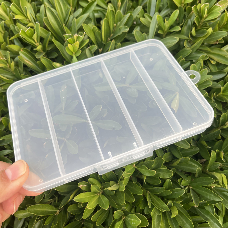 GD38 Medium 5 Transparent Plastic Luya Box Fake Bait Fishing Hook Box Grinding Tool Stationery Storage Box Desktop