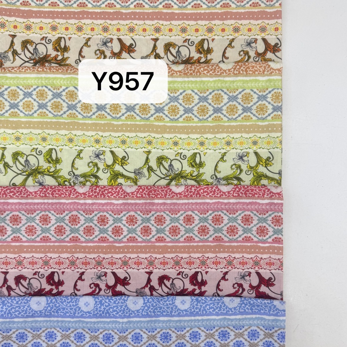 Y957纯棉印花面料手工DIY连衣裙家居服衬衫儿童服装面料