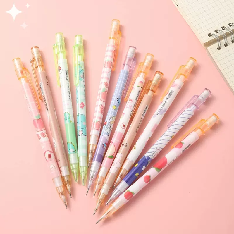卡通按动铅笔小学生免削铅笔0.5不断芯自动铅笔可爱写字铅笔批发