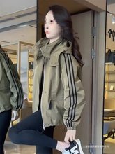 休闲百搭工装外套女春秋季冲锋衣韩版宽松夹克运动棒球服上衣