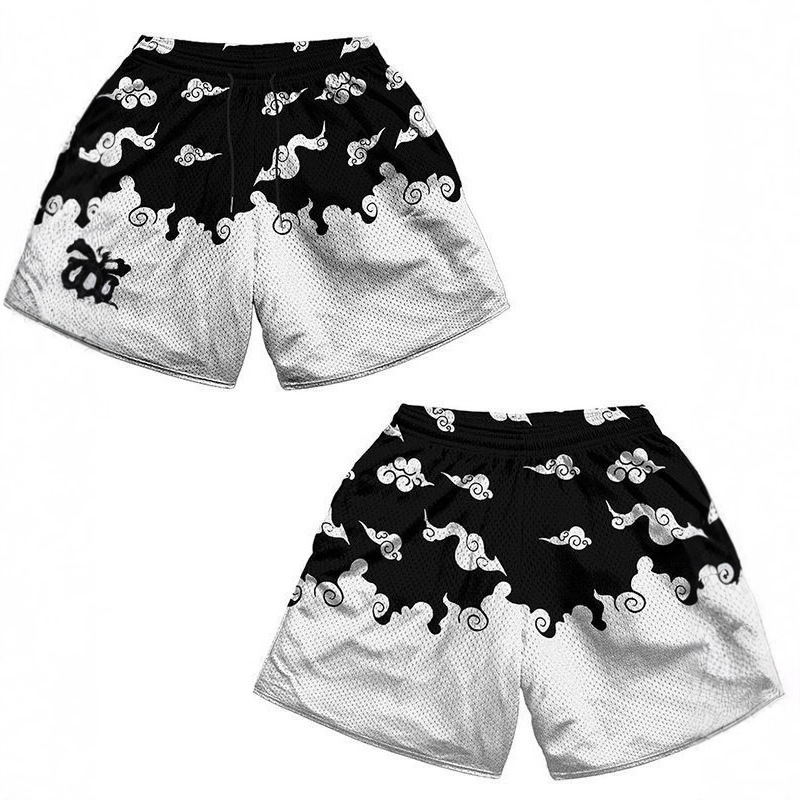 Cross-Border Digital Printed Shorts Dragon Ball Series One Piece 3D Shorts Naruto Five-Point Beach Shorts Cross-Border Digital Printed Shorts Dragon Ball Series One Piece 3D Shorts Naruto Five-Point Beach Shorts