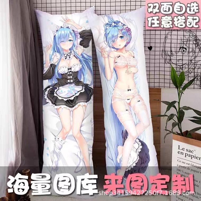 Re:Zero Comenzando Vida en Otro Mundo Funda de Almohada Anime Larga