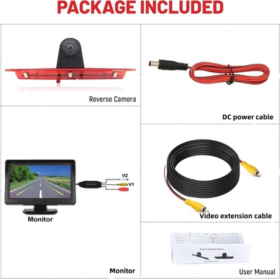night vision waterproof in-car — Vehicle camera - 43inch-desktop-monitor-high-position-reversing-camera