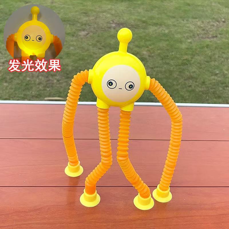 吸盤キリンロボット伸縮玩具百変発光ストレッチ子供漫画創意知育玩具