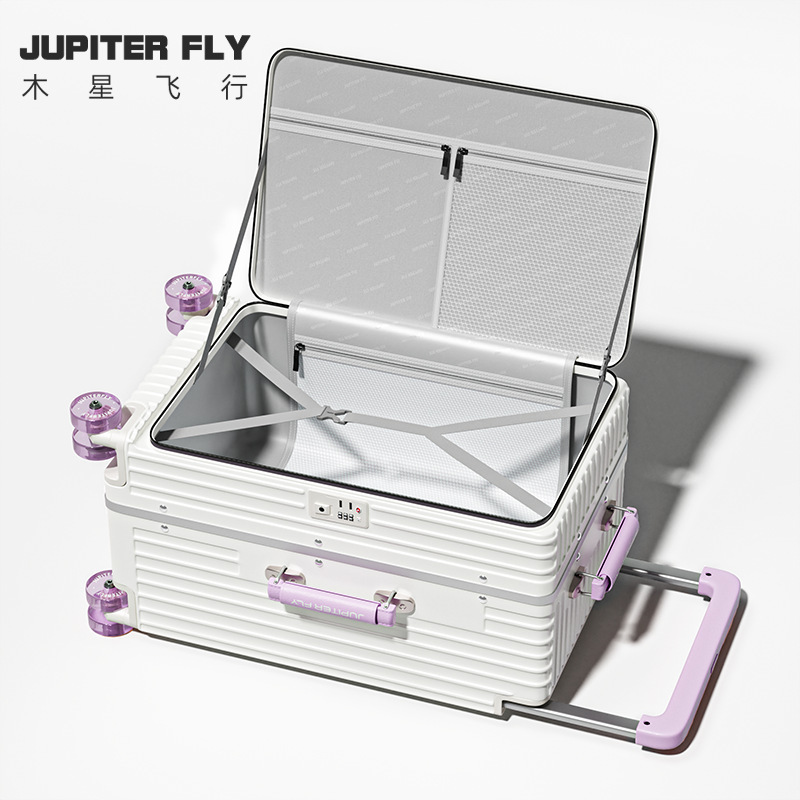 Jupiter フライト サイドオープン キャップ スーツケース 男女兼用 24inch 大容量 拡張可能なパスワード スーツケース 20inch 耐久性|undefined