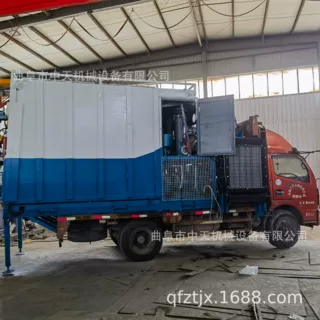 自带柴油发电机无需外接电源 集装箱余煤清理矿砂细沙输送设备