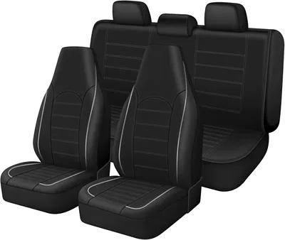 High-Back, Double-Stitching, Universal for Five-Seater | Universal seat cover - gray-line-five-seats