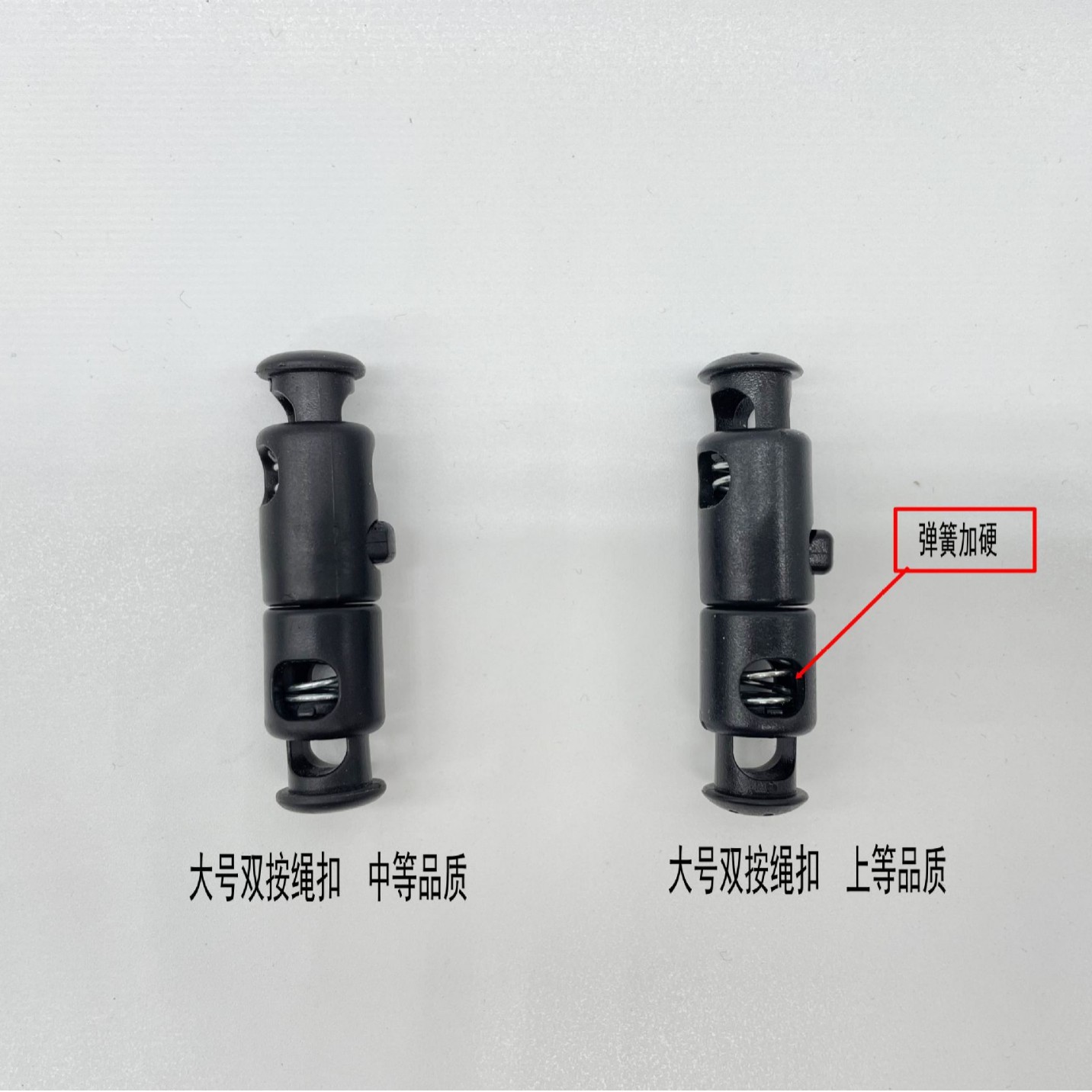 En stock suministro doble prensa Hebilla de resorte Almohada en forma de U Hebilla ajustable Hebilla de cuerda de prensa doble de alta calidad Hebilla de almohada en forma de U Estilo de hebilla completo