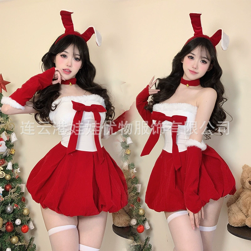 Christmas dress, set, sexy uniform, cosplay
