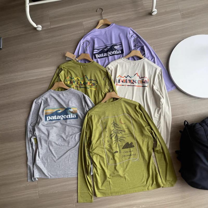 Cross-Border Pata Outdoor Leisure Sports Eco-Friendly Printed Breathable C1 Quick-Dry Long-Sleeve T-Shirt for Men and Women Couples Cross-Border Pata Outdoor Leisure Sports Eco-Friendly Printed Breathable C1 Quick-Dry Long-Sleeve T-Shirt for Men and Women Couples