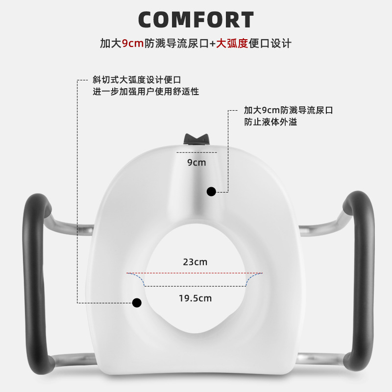 Elevador de Inodoro Transfronterizo para Ancianos y Discapacitados, Almohadilla Elevadora de Inodoro, Cojín Elevador de Asiento de Inodoro, Elevador de Altura para Inodoro.