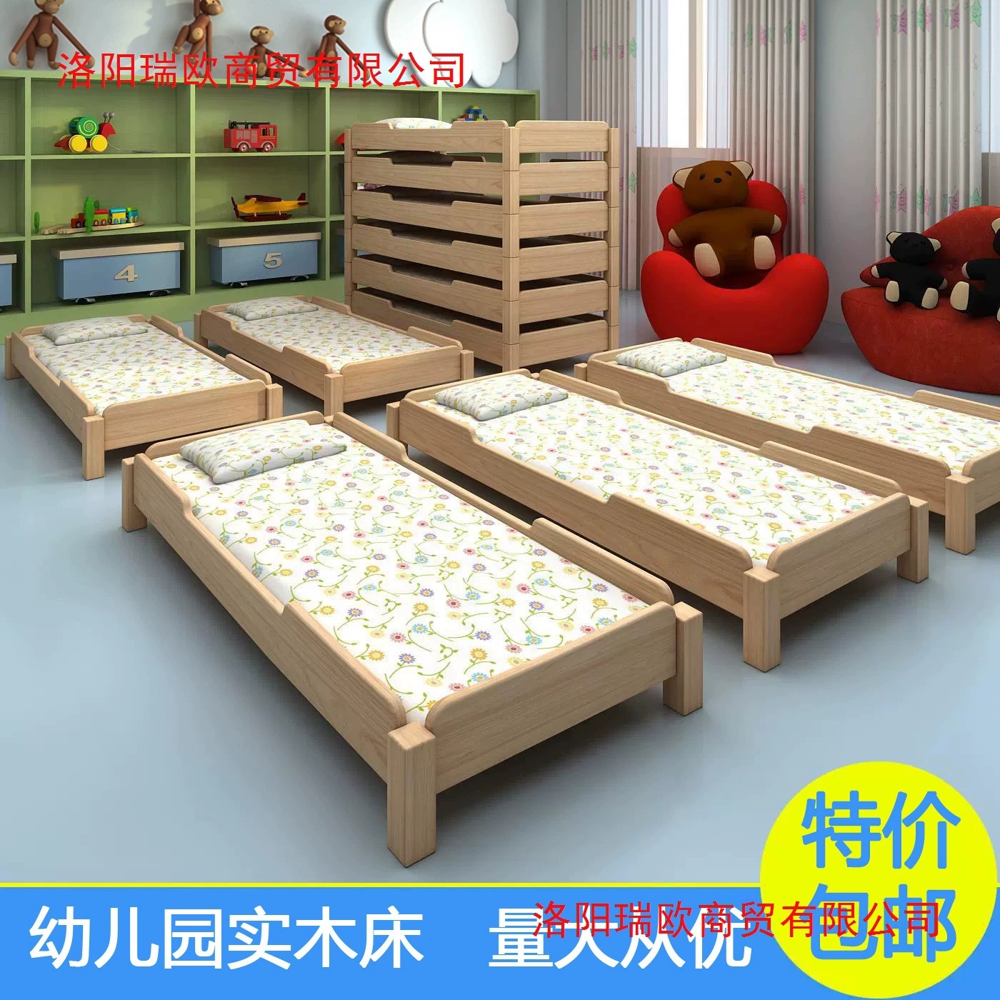 Кровать для сна в детском саду, детская кроватка из цельного дерева для сна, сложенная деревянная кровать для сна для учащихся начальной школы