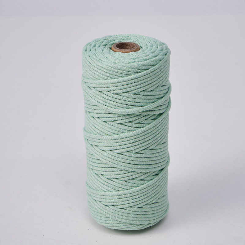 Cuerda de algodón con núcleo de 3mm, ropa de bricolaje, decoración de textiles para el hogar, cordón de algodón, cuerda tejida, tapicería de color, cuerda de algodón con corazón