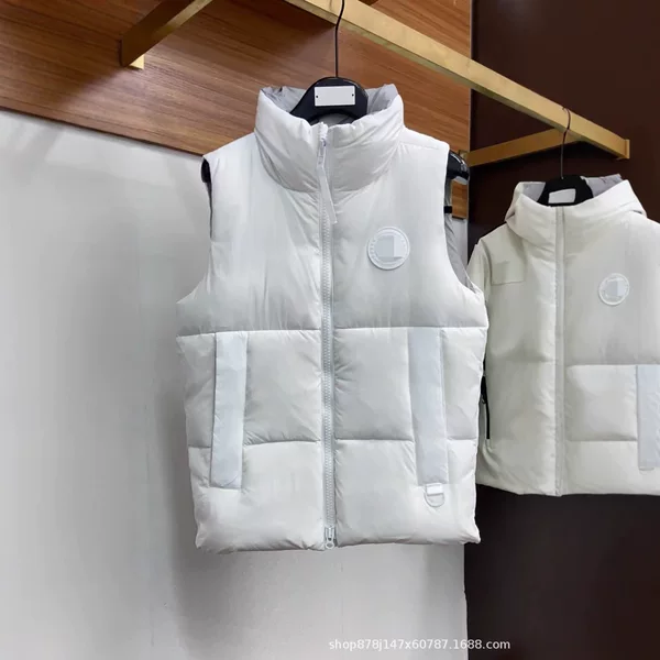 Autumn and Winter 25 Large Goose White Label Capsule down Jacket Vest Canadian Men and Women Same Style White Duck down Thermal Vest Classy