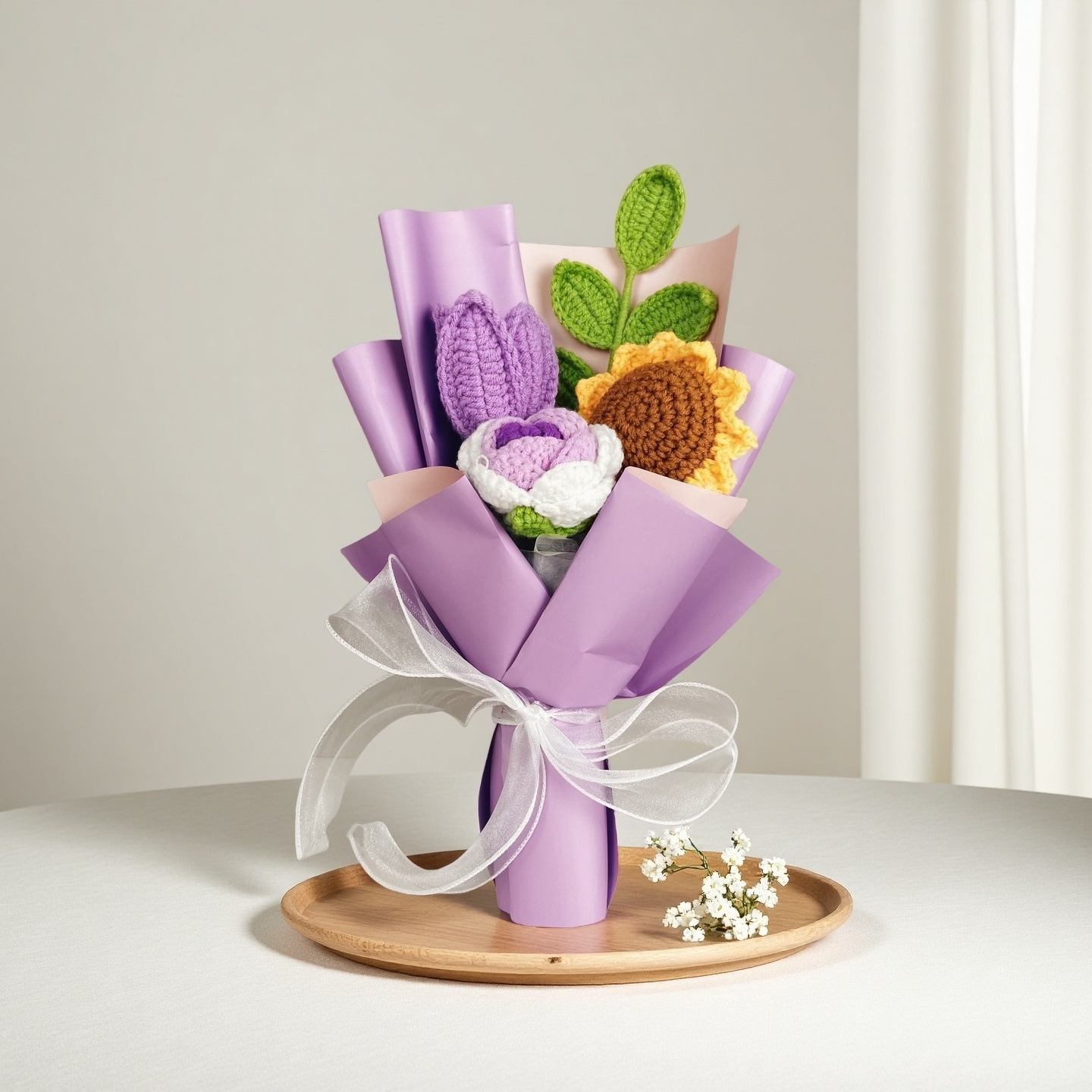 Tulipán púrpura rosa púrpura degradado (bolsa de regalo gratis)