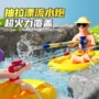 女孩喷水儿童高压水枪