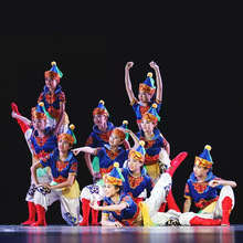 新款蒙古族演出服蒙族筷子舞表演服少数民族驯马舞骑马舞蹈服装女