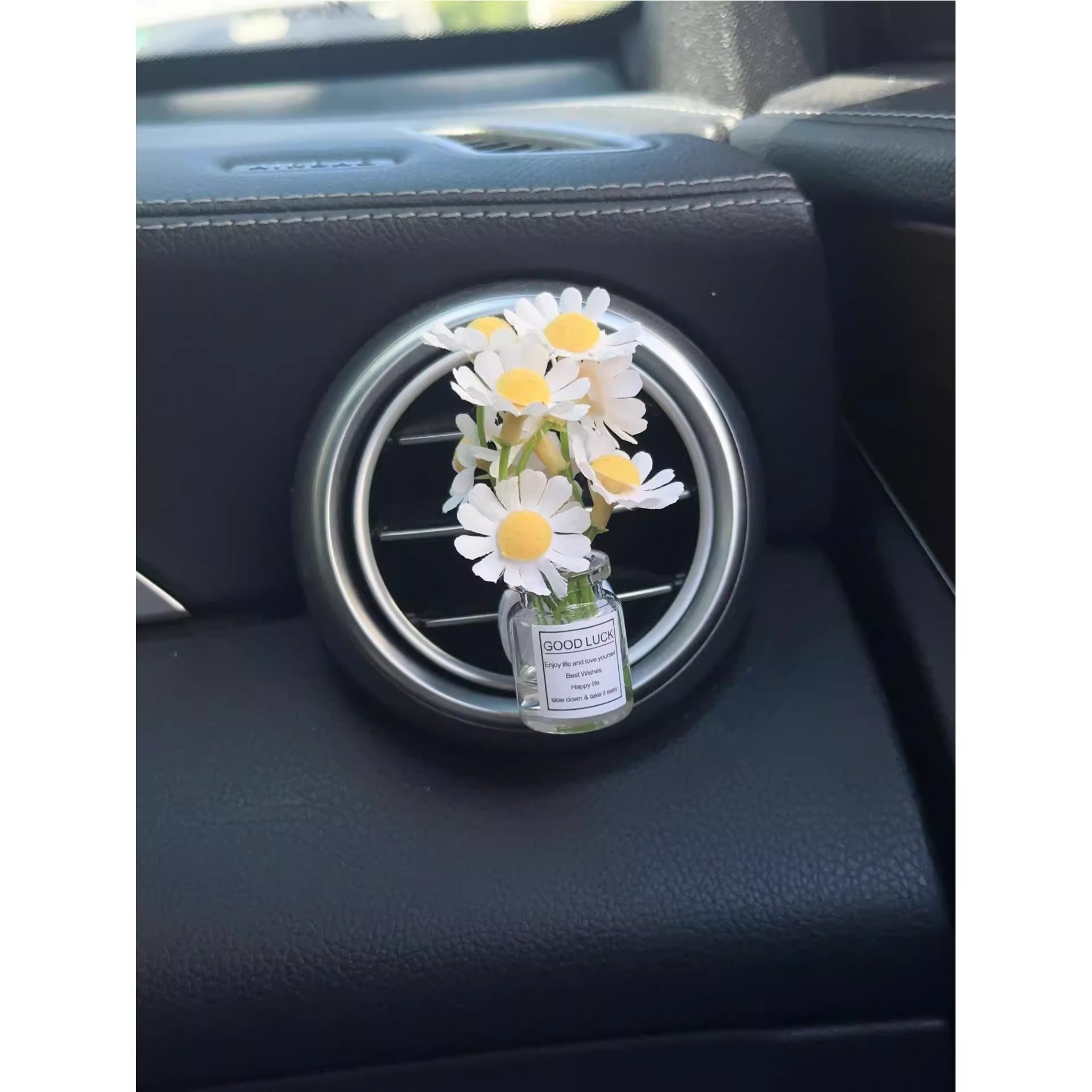 Gypsophila flor, la decoración de la salida de aire del coche, el coche fresco creativo, el aire acondicionado del coche, el clip de aromaterapia, la botella de perfume