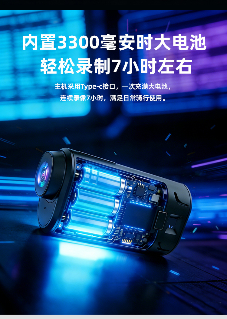 Cross-border bestseller dual-lens helmet-mounted wireless WiFi cycling camera motorcycle 1080P dashcam