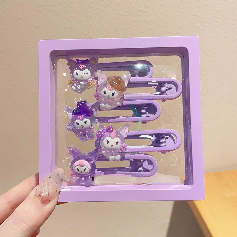 보라색 쿠로메 귀여운 오리새끼 머리핀-기본