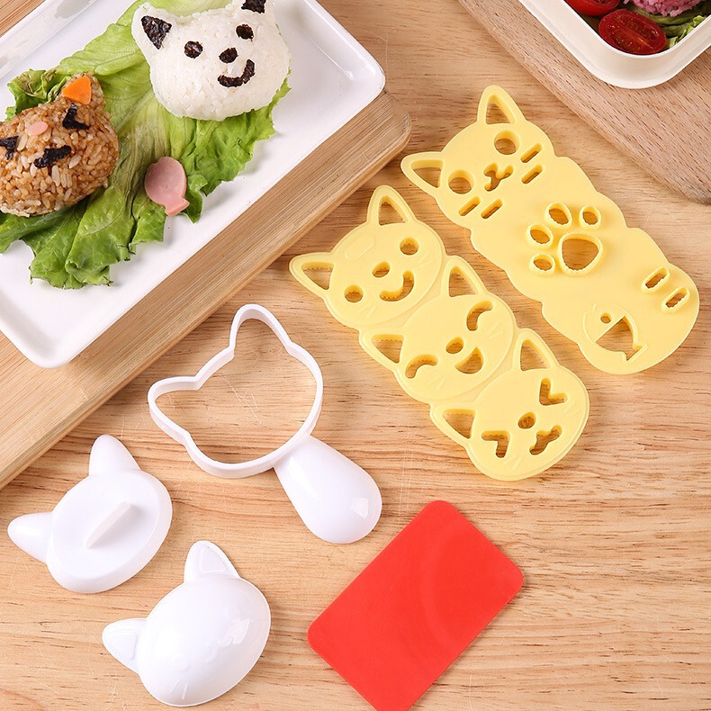 日本かわいいアニメおにぎり金型セット子供おにぎり神器ご飯磨き安全食品級材質|undefined