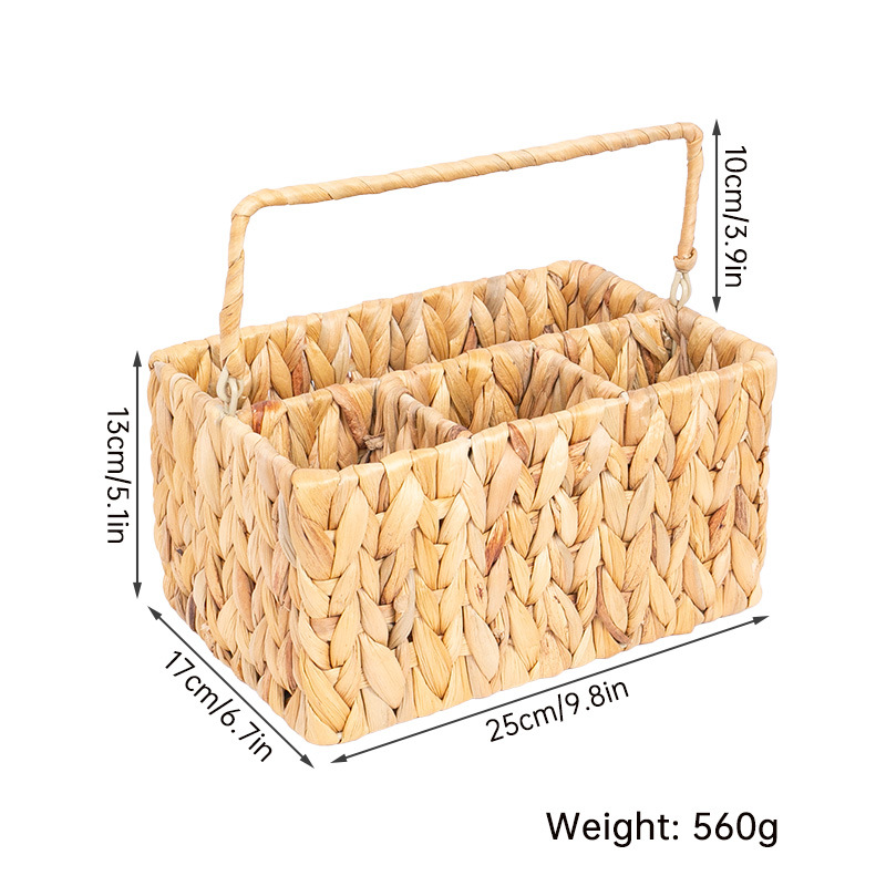 Transfronterizos hot sale calabaza de agua trenzada separación de almacenamiento cesta de bocadillos domésticos cesta de cocina cuchillo y tenedor botella de condimentos almacenamiento cesta de transporte image 6