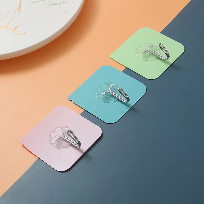 Candy-Colored Acrylic Traceless Adhesive Hook, Strong Adhesive Hook, Magic Punch-Free Adhesive Hook, Thickened High-Viscosity Kitchen Hook