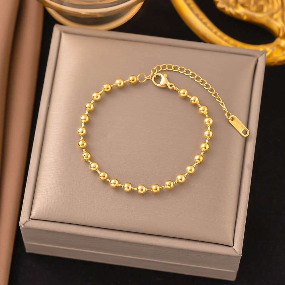 10g Weight 0.03µm-0.05µm Gold Plating Thickness PVD Coated Gold Plating Process Real Gold Plated Plating Material Bracelets, Necklace Classification ball chain, cable chain Chain Type 1 Piece Quantity Casual, Daily Occasion 304 Stainless Steel Material Geometric, Heart Shape Pattern All Seasons Season Women's Gender Elegant, Sweet Style Waterproof Non Tarnish, Round, Plating Craft PVD Coated Real Gold Plated Geometric Heart Shape 304 Stainless Steel Elegant Sweet Waterproof Non Tarnish Bracelets Necklace 3