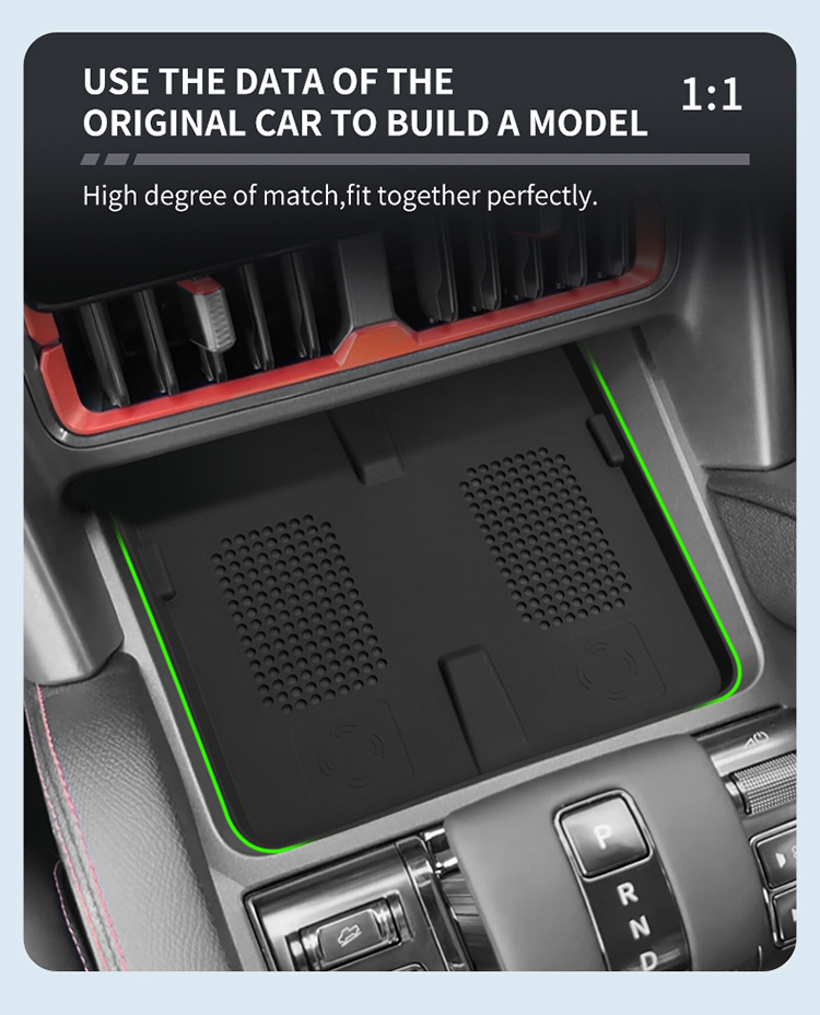 Suitable for 24 Byd Pickup Truck Shark Central Control Wireless Charging Silicone Anti-Slip Mat Car Special Modification Accessories
