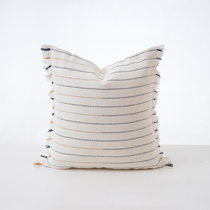 컬러블록 라인 면사 선염 베갯잇 [45*45cm]