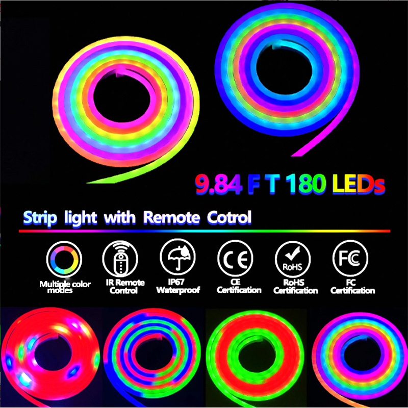 Graffiti WiFi Bluetooth magia luz de neón luz de la música con USB flexible de silicona DIY modelado inteligente caballo Luz