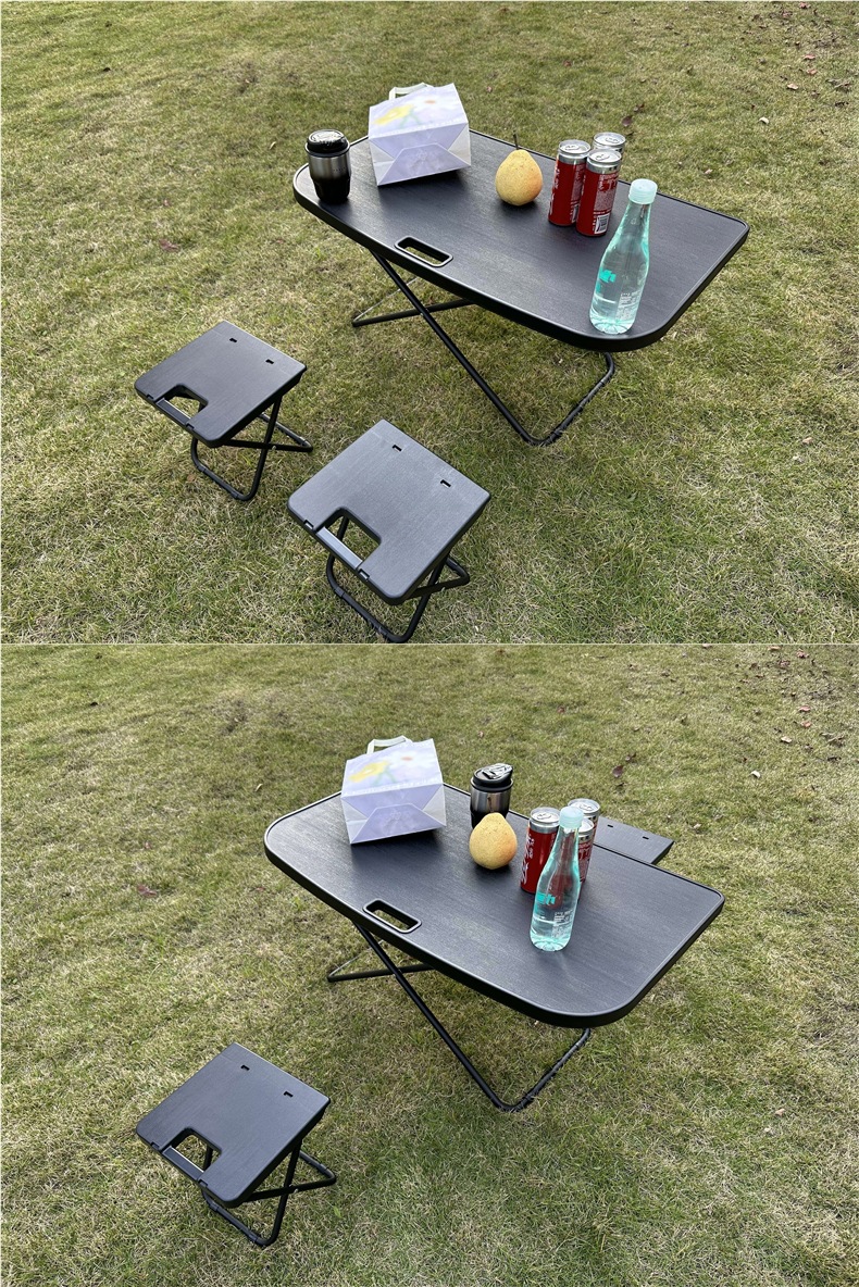 Suitable for Tesla Model Y3 New 3-Trunk Compartment Small Folding Table Board with Integrated Stool for Outdoor Camping