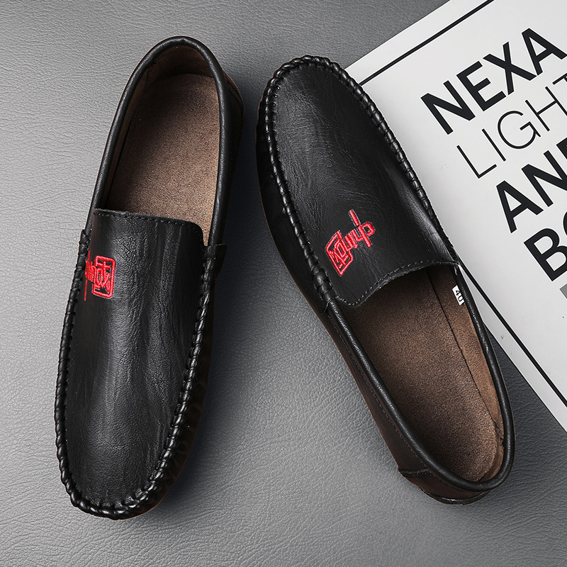 Herren Leder Slipper Bequeme Freizeitschuhe Für Den Sommer_voghion.com
