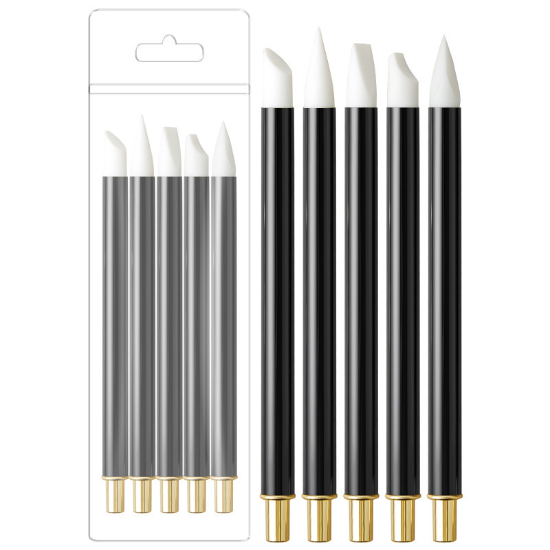 工場直売5本シリカゲルペンネイル透かし彫り彫刻エンボスカラー絵画ペン陶泥粘土軟陶工具|undefined