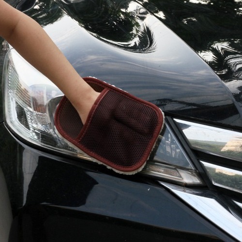 Single-sided wool car washing gloves car gloves car detailing waxing gloves plush car wiping gloves cleaning tools