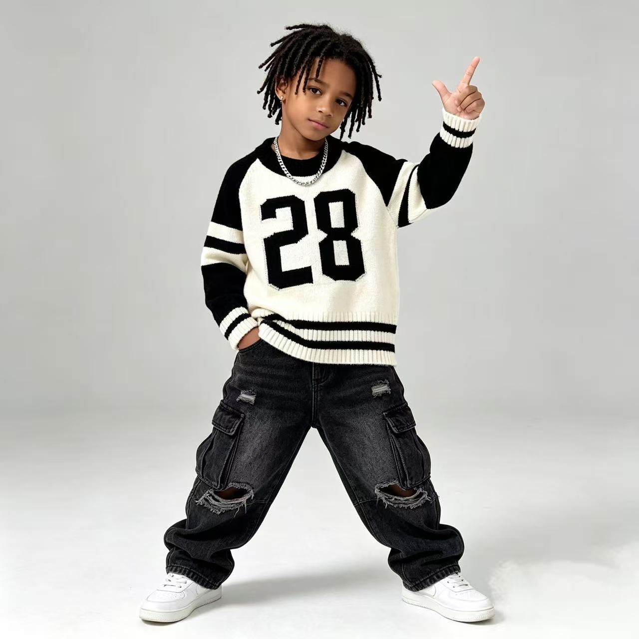 Children's sweaters, baby knitwear, 0-6 years old, new spring and autumn styles, boys' autumn tops, girls' sports pullovers