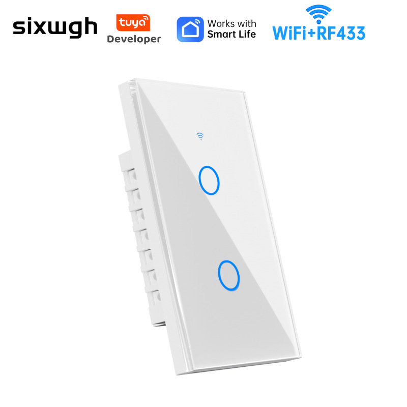 涂鸦WiFi+433触摸墙壁开关118型Alexa美规澳洲规巴西规单零火|undefined