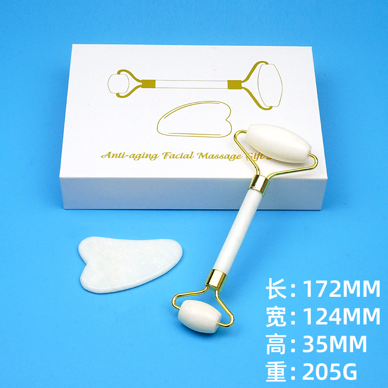 Fábrica al por mayor salón de belleza cuerpo entero espalda raspado masaje cara ojo Jade rodillo raspado tablero combinación traje