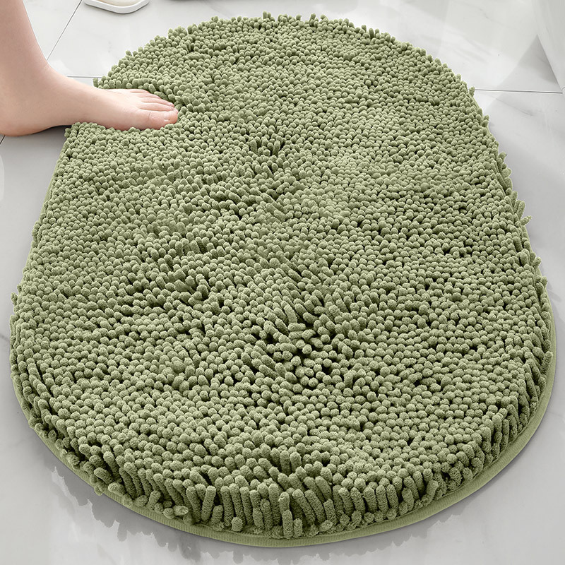 TEMU venta caliente esterillas de piso de cheneil de espesamiento alfombra de absorción de agua fuerte alfombra de puerta antideslizante inodoro alfombra de cama cama image 30