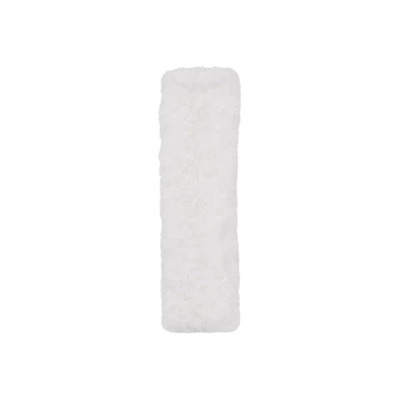 Car safety belt shoulder pad rabbit fur brushed rose safety belt decoration plush non-slip car shoulder pad (Seat belt shoulder pad) - rabbit-fur-brushed-rose-shoulder-pad-white