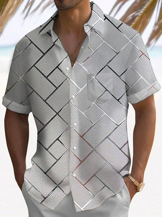 Comercio exterior europeo y americano Amazon 2025 nueva camisa casual de manga corta de alta calidad para hombres MB1