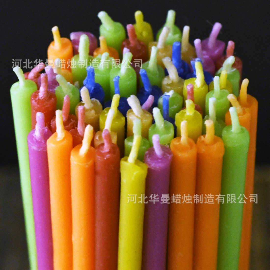 彩色细蜂蜡杆蜡 蜂蜡生日蜡烛 光明节蜡烛