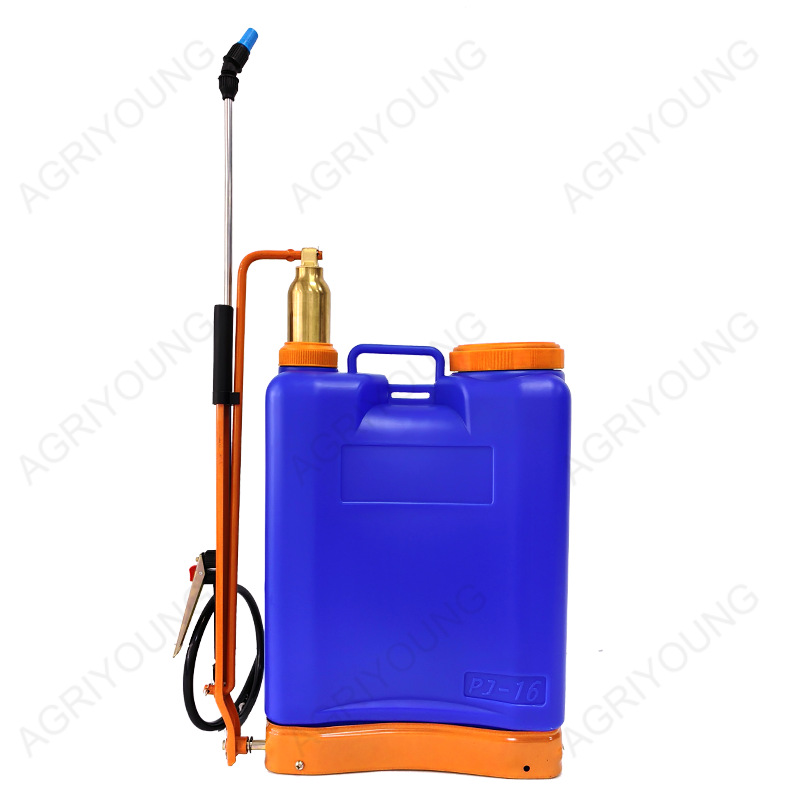 Barato brasileño grabado metal cámara de gas bomba de cobre pulverizador PE moldeo por soplado 16L pulverización de mochila manual image 7