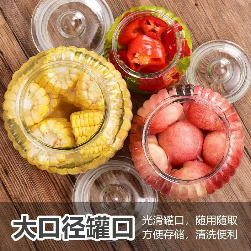 玻璃瓶密封瓶食品级腊八蒜泡菜罐腌菜坛子家用储物罐腌制罐收纳罐|undefined