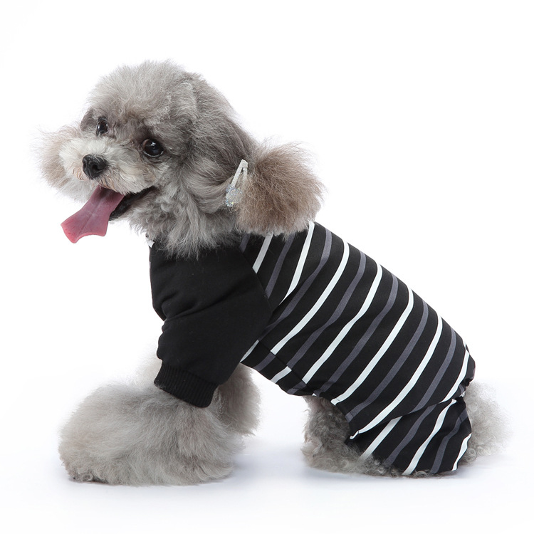 Striped Dog Four Legged Clothing Comfortable Breathable Easy To Wear Prevents Shedding For Home Use Pet Products Dog Clothing & Shoes_voghion.com