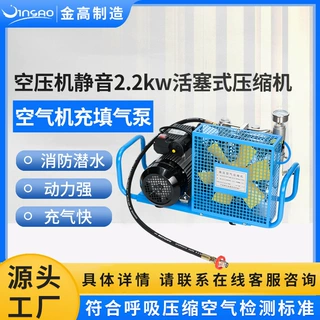 小型2.2KW活塞式压缩机空压机高压潜水空气呼吸填充泵机械设备