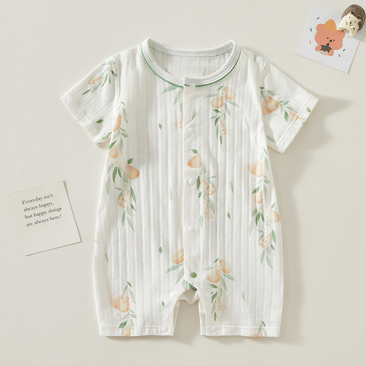 Uniforme infantil antibacteriano verano delgado bebé de manga corta ropa de bebé recién nacido ropa de bebé para hombres y mujeres ropa de trepa
