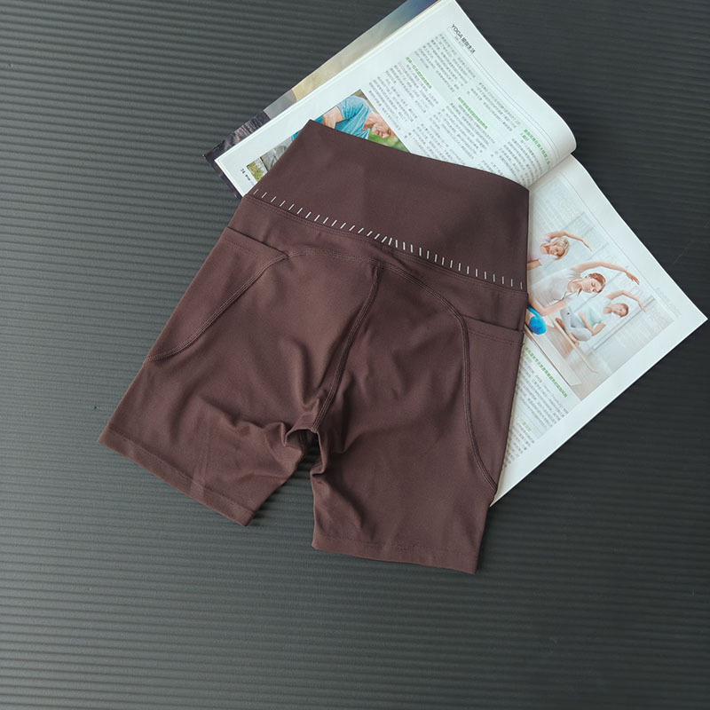 Nube sensación de cintura alta pantalones elásticos de caderas de verano sin pantalones íntimas apretadas de ciclismo rápido secado pantalones cortos de yoga de damas