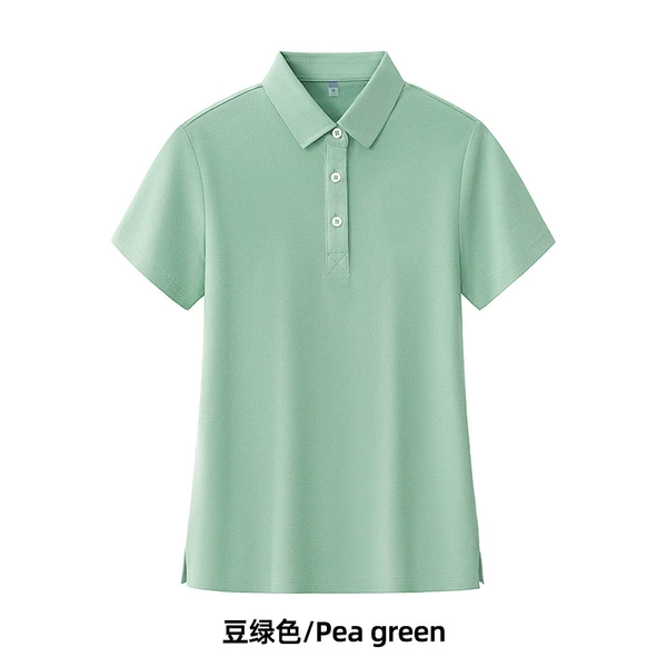 Green polo, with short sleeve