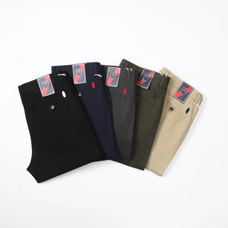 Cross-Border Version of Spring and Autumn Men's Casual Pants, Spring and Summer Straight Embroidered Pony Logo Pants, Anti-Wrinkle Business Trousers